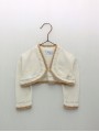 Christening collection baby girl garter stich cardigan