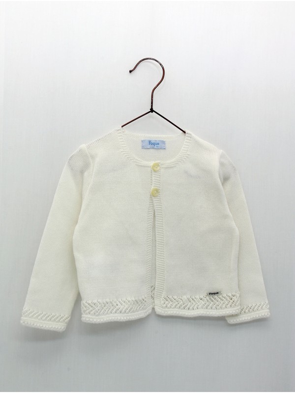 Chaqueta algodón larga con detalle espiga