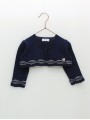 Navy style girl knitted cardigan