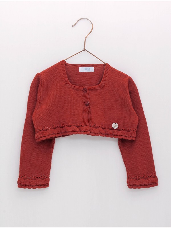Chaqueta escote semicuadrado empiece ondas