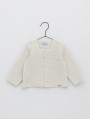 Chaqueta larga con escote redondo