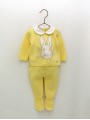 Jubón niño cuello bebé y polaina amarilla