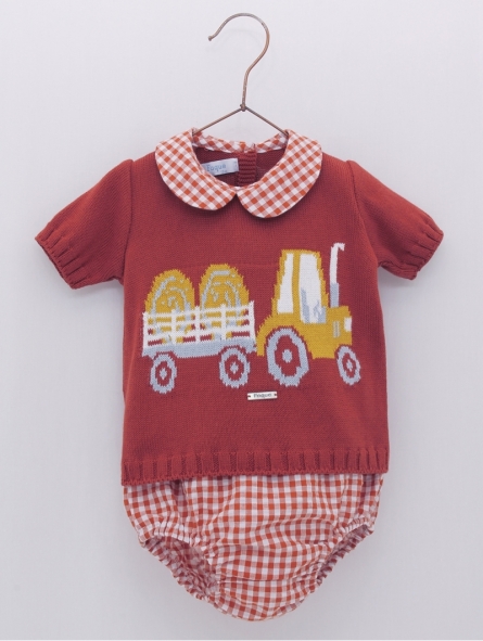 Baby boy set of sweater and bloomers