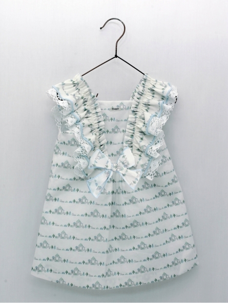 Vestido estampado casitas