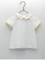 Camisa com pescoÃ§o camisero e vivos de listras