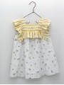 Yellow Flower collection baby girl plumeti and striped dress