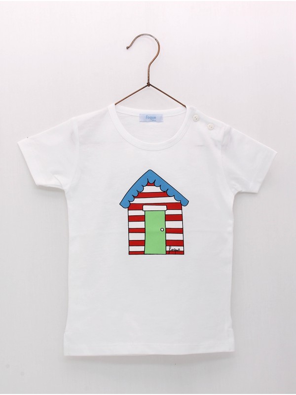 Camiseta bebé niño estampado caseta