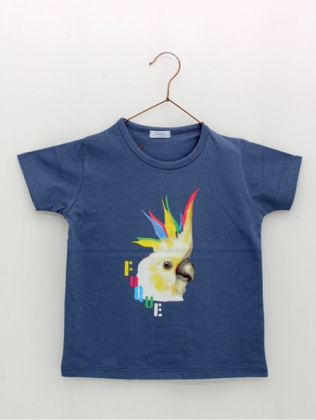 Camiseta niño estampado loros