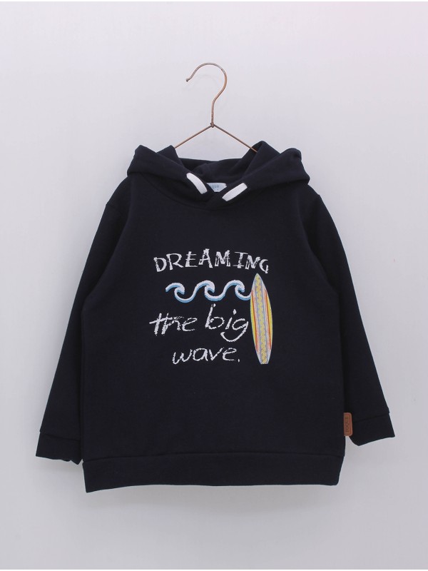 Sudadera con capucha y estampado surf