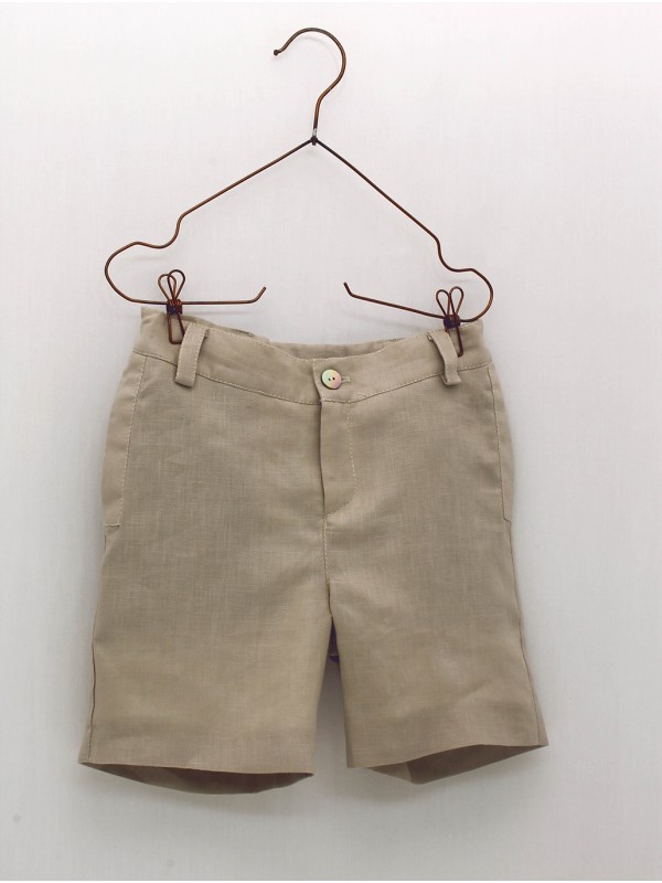 CalÃ§a curta cerimÃ³nia linho