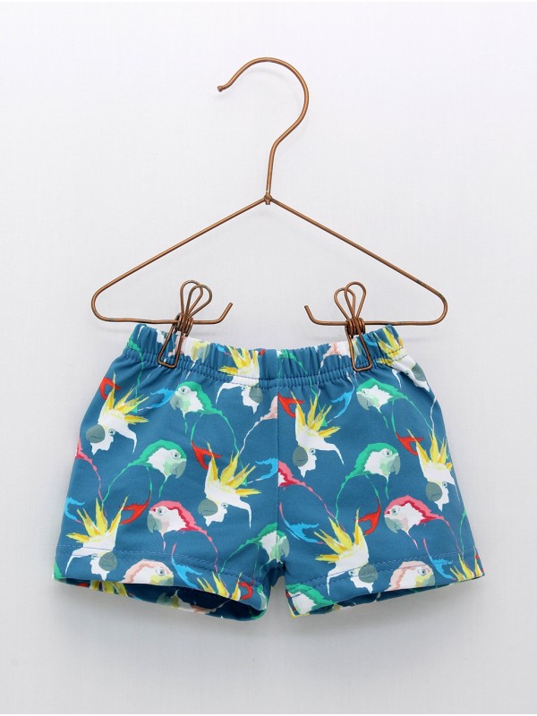 Culetin baño estampado loros