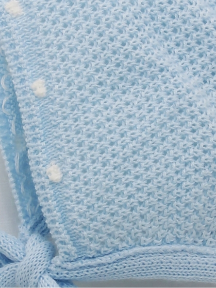 Baby boy-girl perlÃ© thread knit bonnet