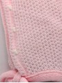 Baby boy-girl perlÃ© thread knit bonnet