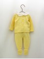 First days baby girl knitted set in yellow