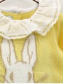Jubón conejito pescoço volante e polaina amarela Jubón conejito pescoço volante e polaina amarela