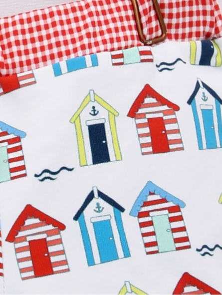 CuletÃ­n lycra com estampado casetas com cinturilla em quadros vichy