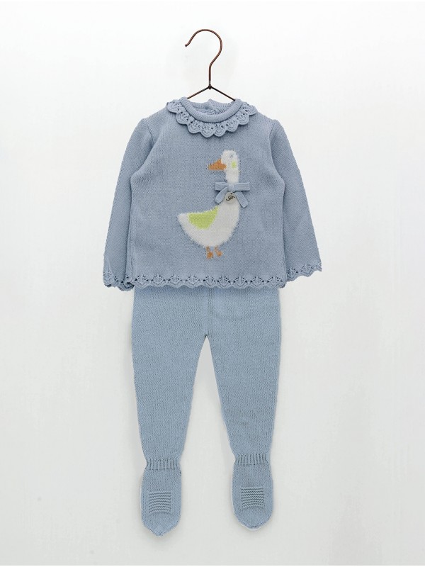 Conjunto bebé niña jersey y polaina