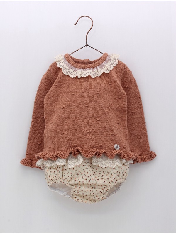 Conjunto bebé niña braguita y jersey