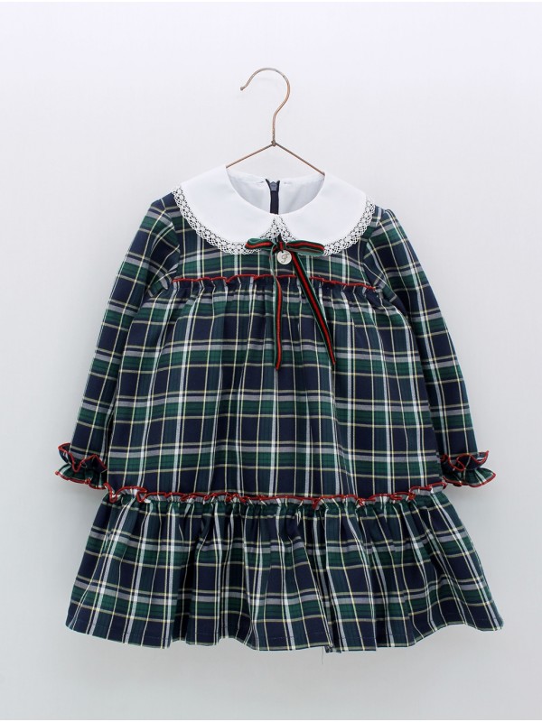 Vestido bebé niña cuadros