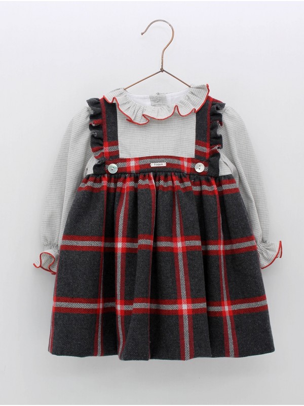 Vestido bebé niña cuadros