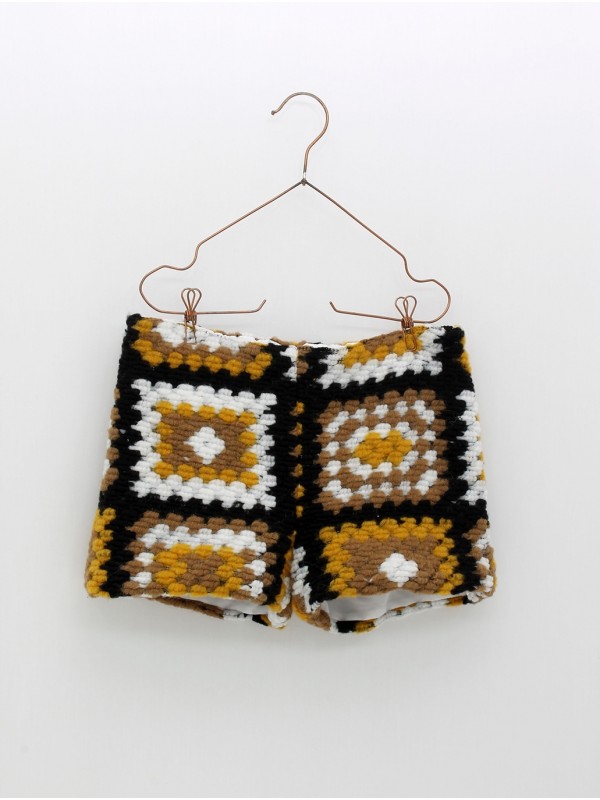 Pantalón corto patchwork 