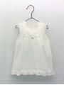 Vestido punto con bordado y puntilla