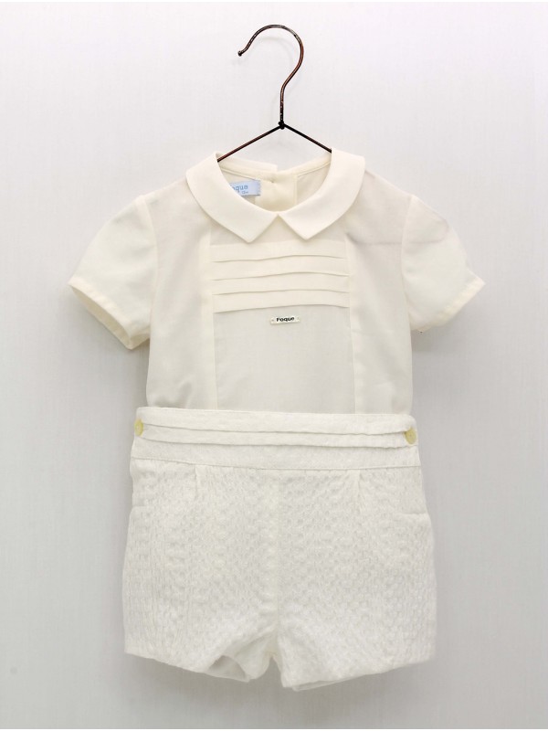 Camisa tablas y Pantalón Corto Bautizo