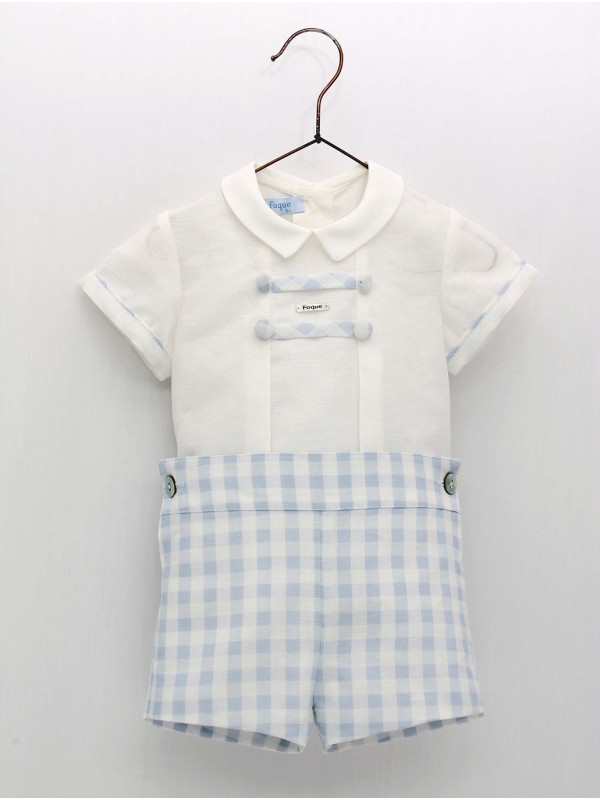 Gingham shirt and shorts