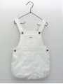 Peto blanco de loneta con tirantes