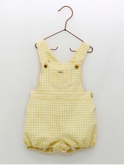 Vichy Check Dungarees Yellow