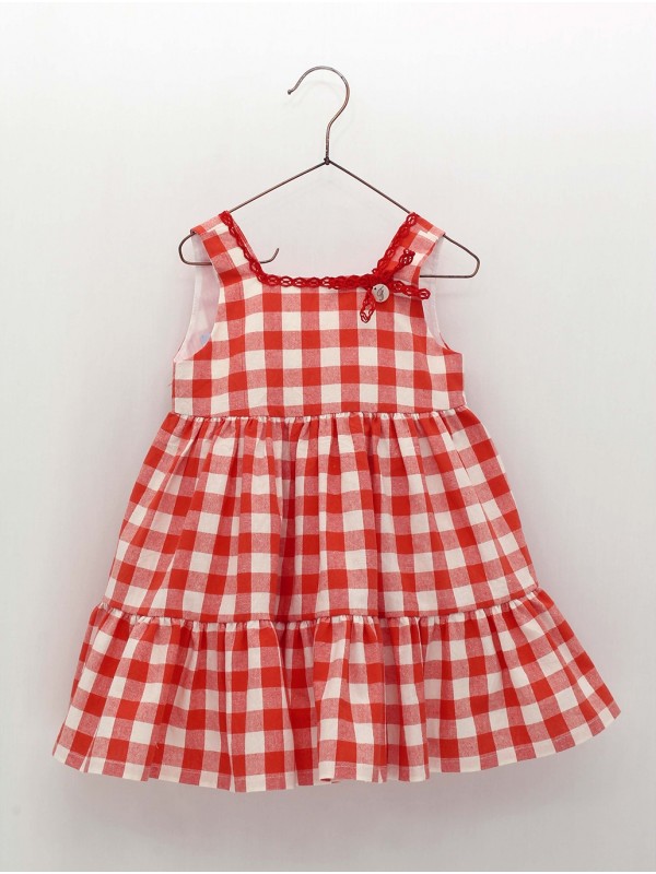 Vestido Cuadros Rojo