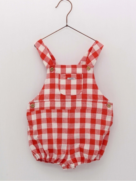 Vichy checked dungarees