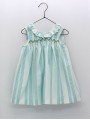 Vestido rayas con nido de abeja