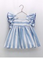 Vestido rayas manga con volantes