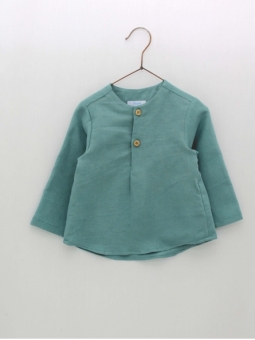 Green linen shirt