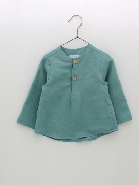 Green linen shirt