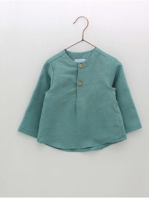 Green linen shirt