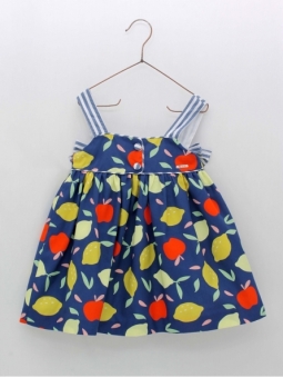 Vestido tirantes estampado frutas