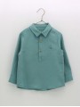 Linen shirt with shirt collar