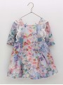 Vestido flores corte cintura