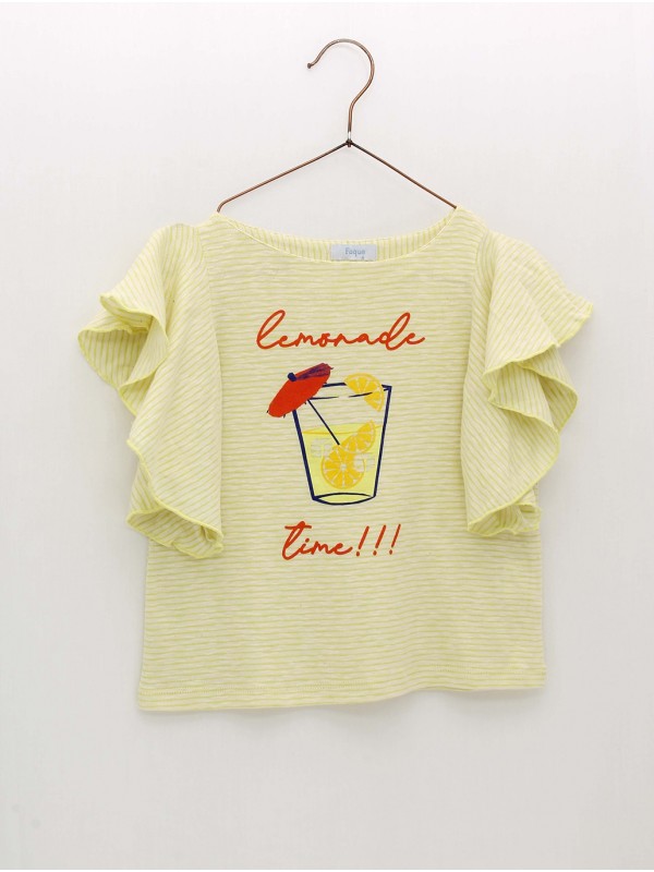 Ruffle sleeve t-shirt