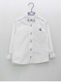 Camisa branca pescoço camisero