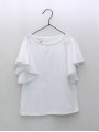 Camiseta blanca manga volante