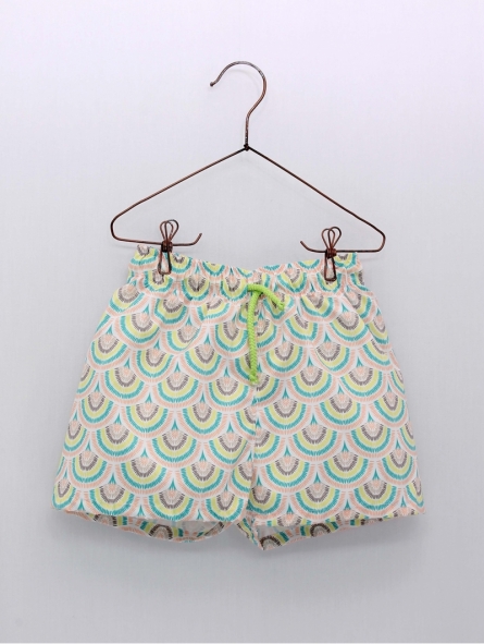 Revival print boy's swimsuit