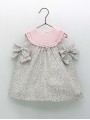 Vestido cuello punto flor liberty