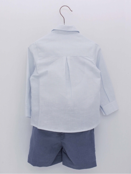 Striped shirt and linen shorts Striped shirt and linen shorts