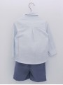 Camisa milrayas y pantalón corto lino