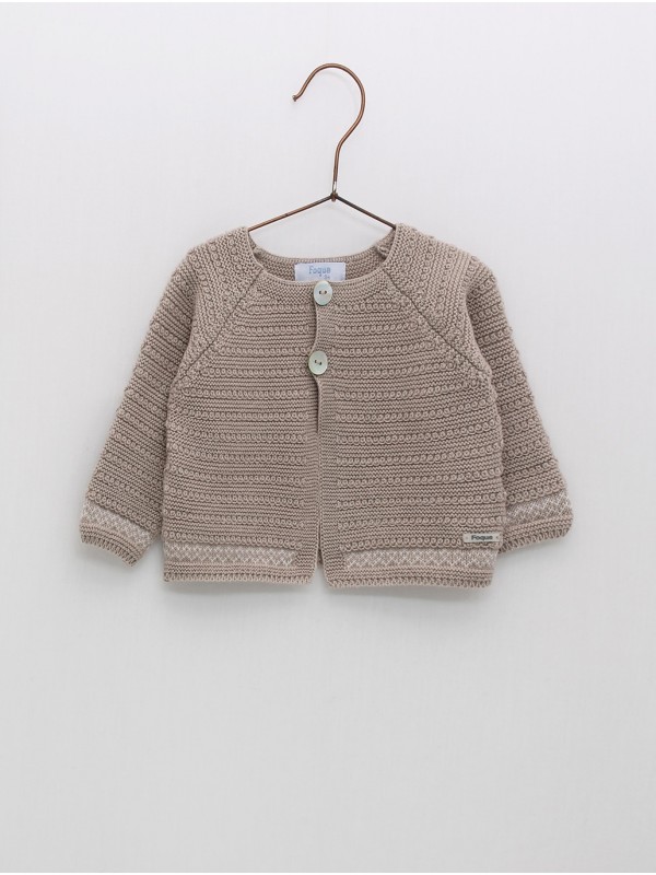 Chaqueta punto combinado