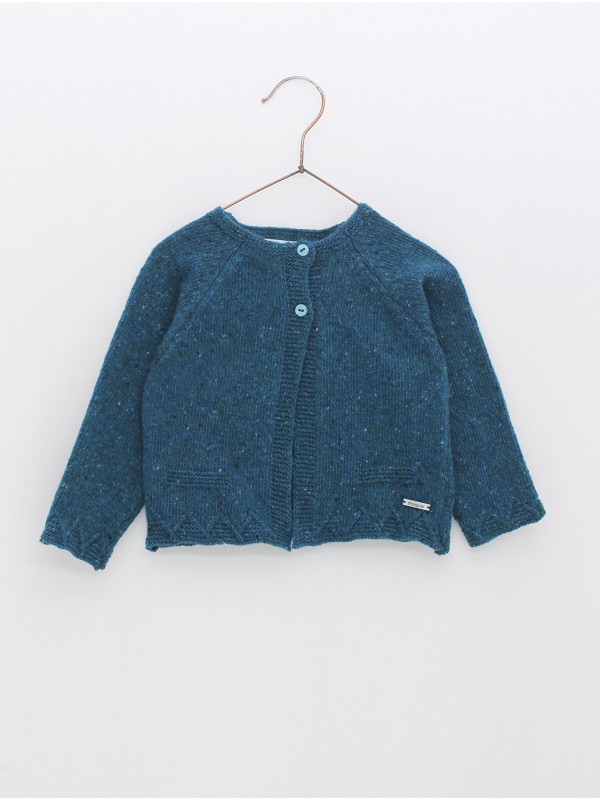 Chaqueta larga jaspeada