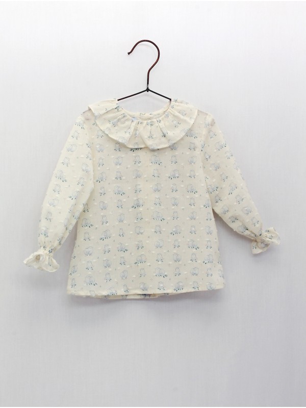 Blusa plumeti cuello volante